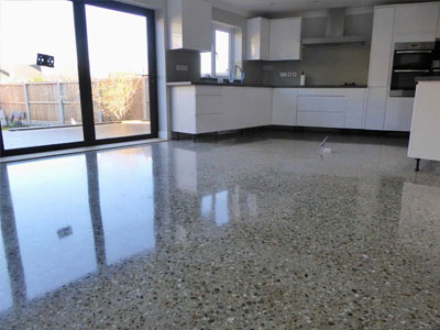 kitchen concrete floor